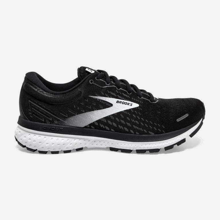 Brooks Ghost 13 Israel - Women's Road Running Shoes - Black/Blackened Pearl/White (81403-NJSD)